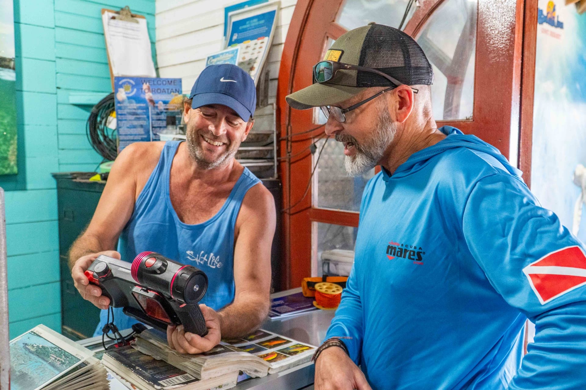 The team at Splash Inn · Splash Inn Dive Resort, Roatan